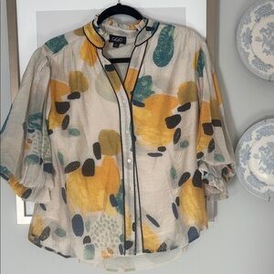 GiGiO Women's Abstract Print Blouse